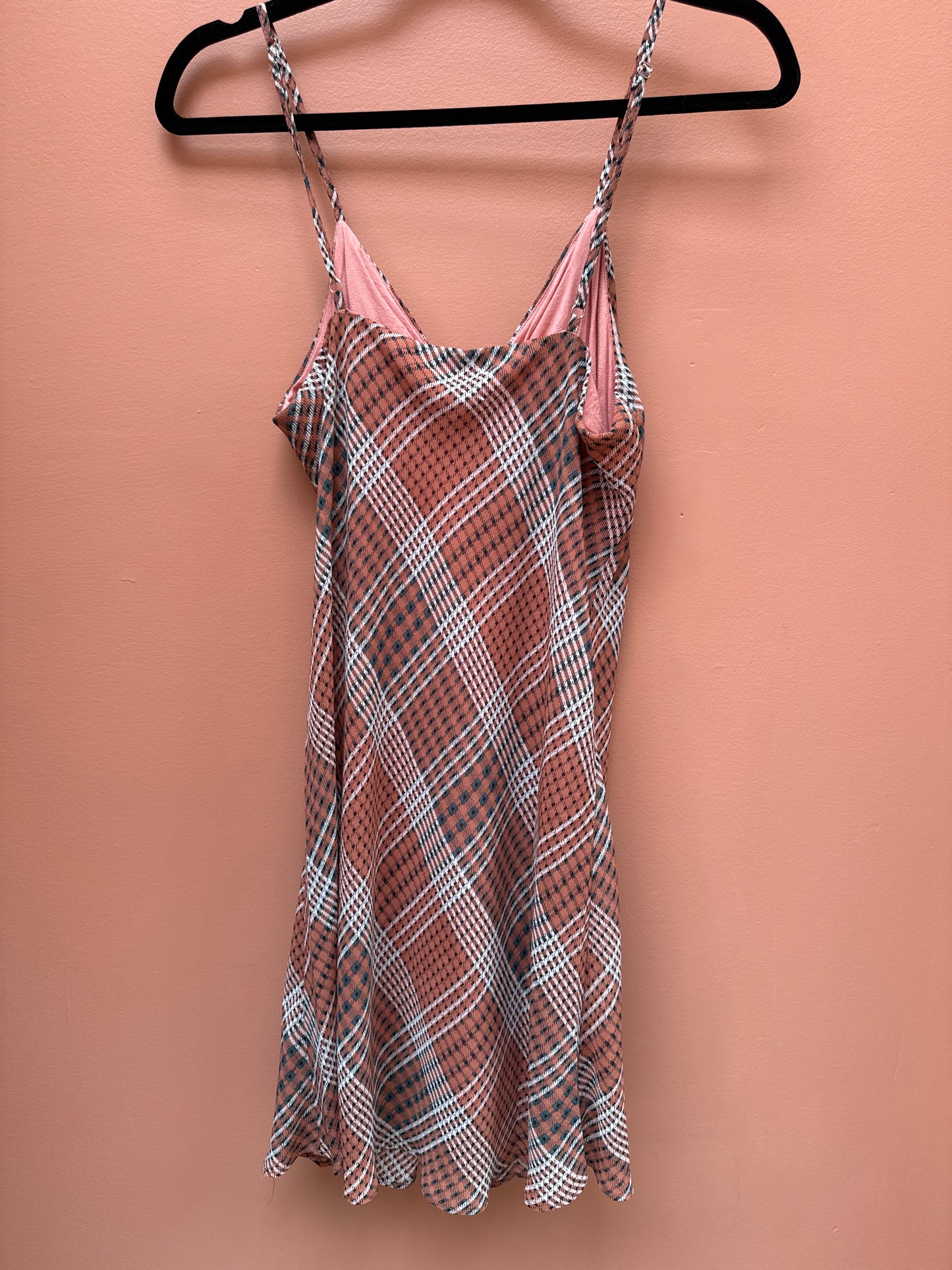 Pink Printed Tank Dress