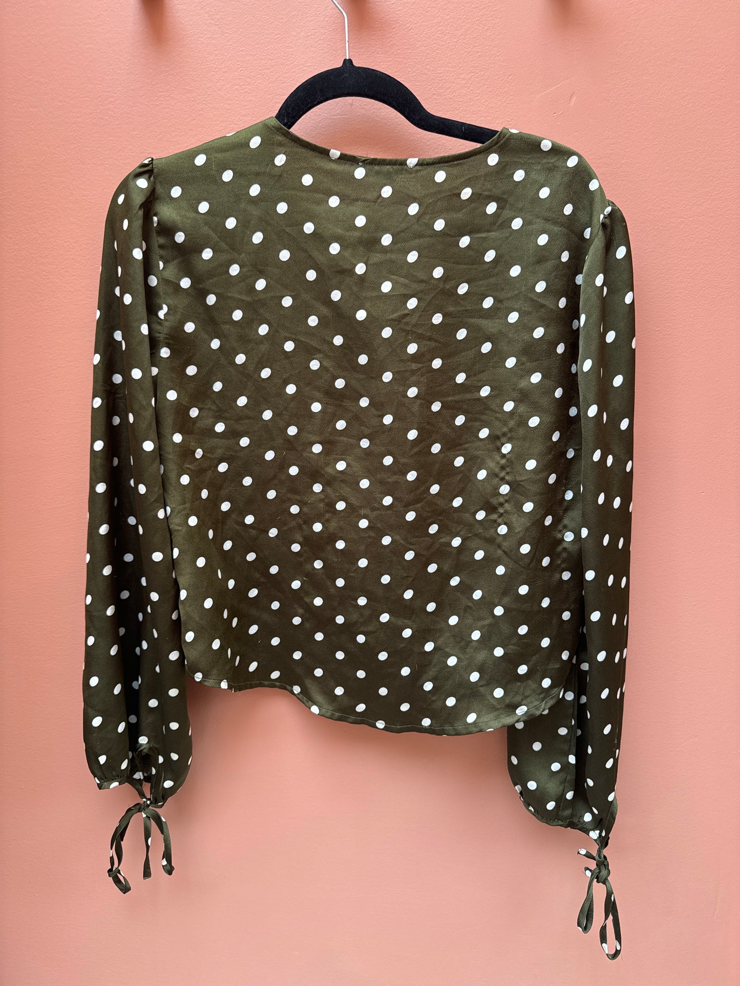 Le Lis Green Polka Dot Blouse
