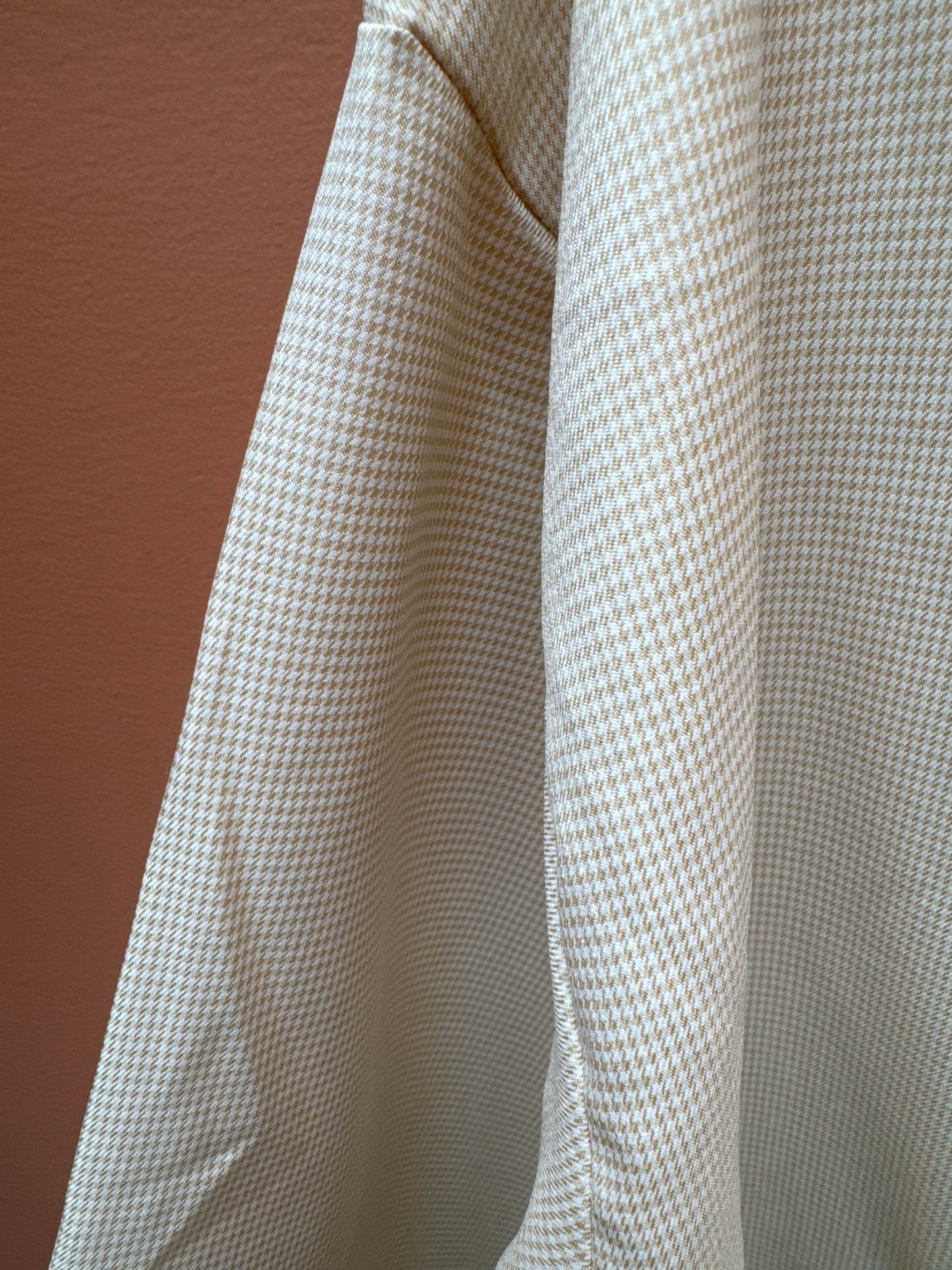 Mini Houndstooth Cropped Button Up