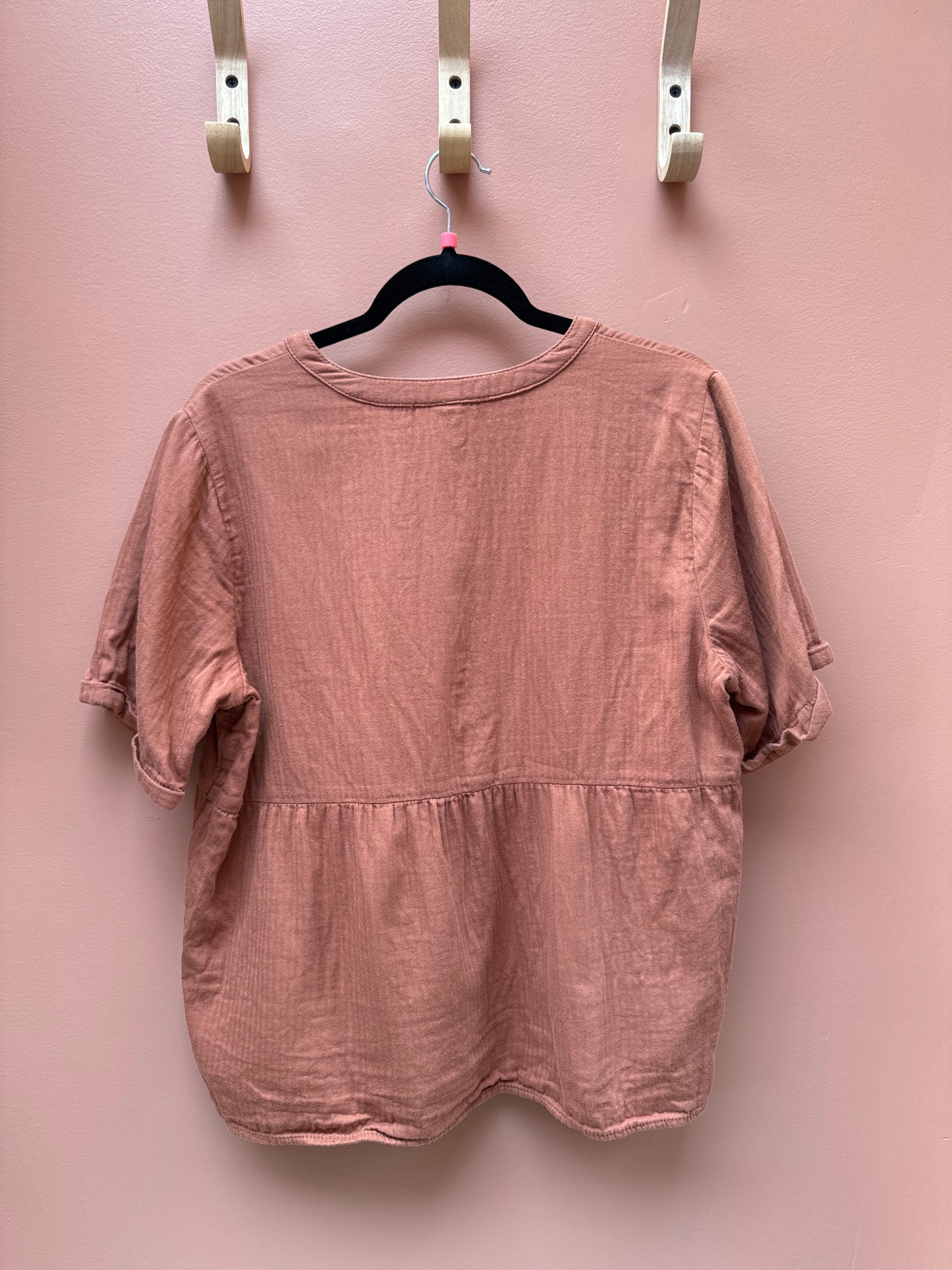 Old Navy Cotton Tie Front Blouse