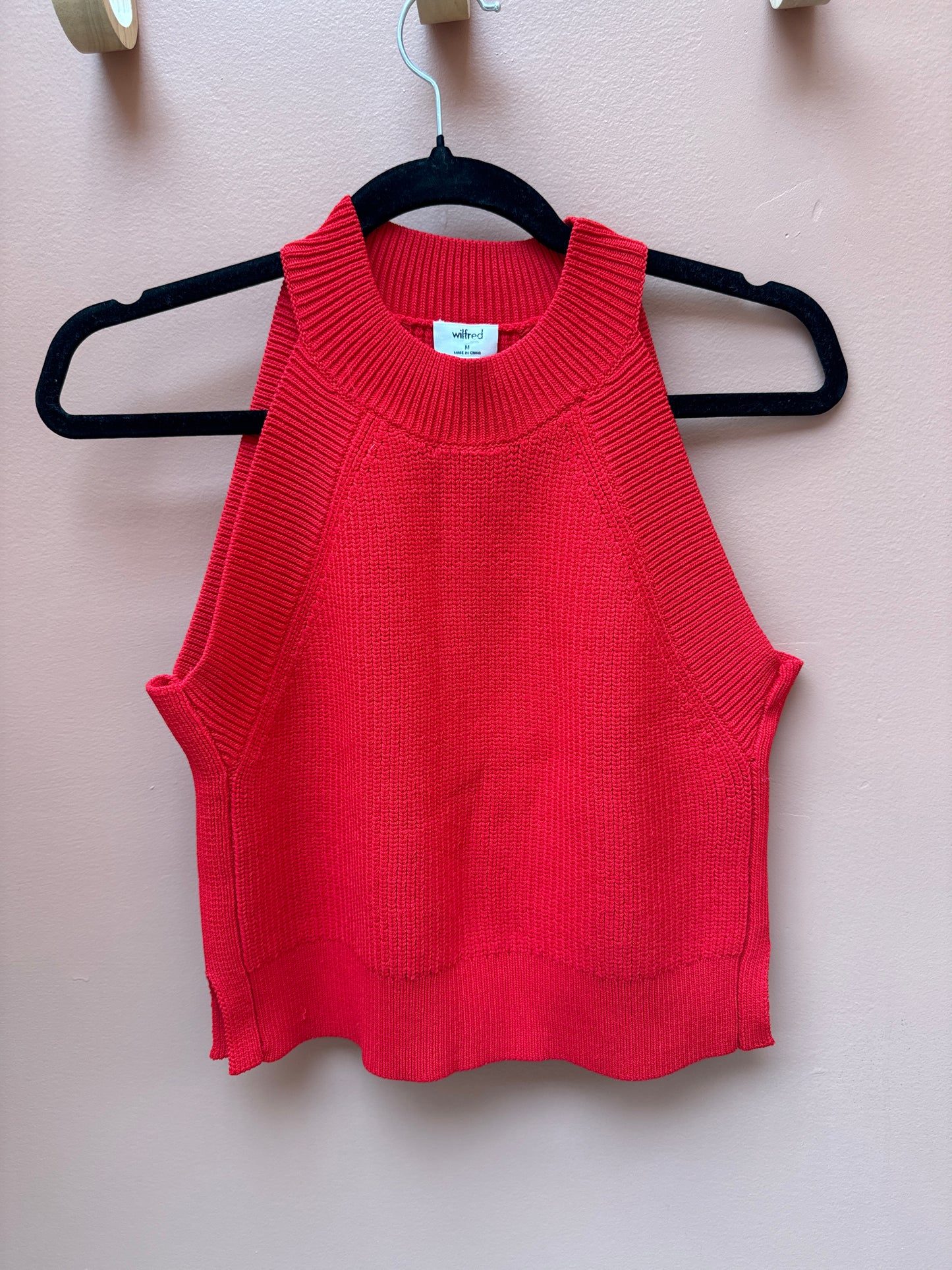 wilfred red knit tank