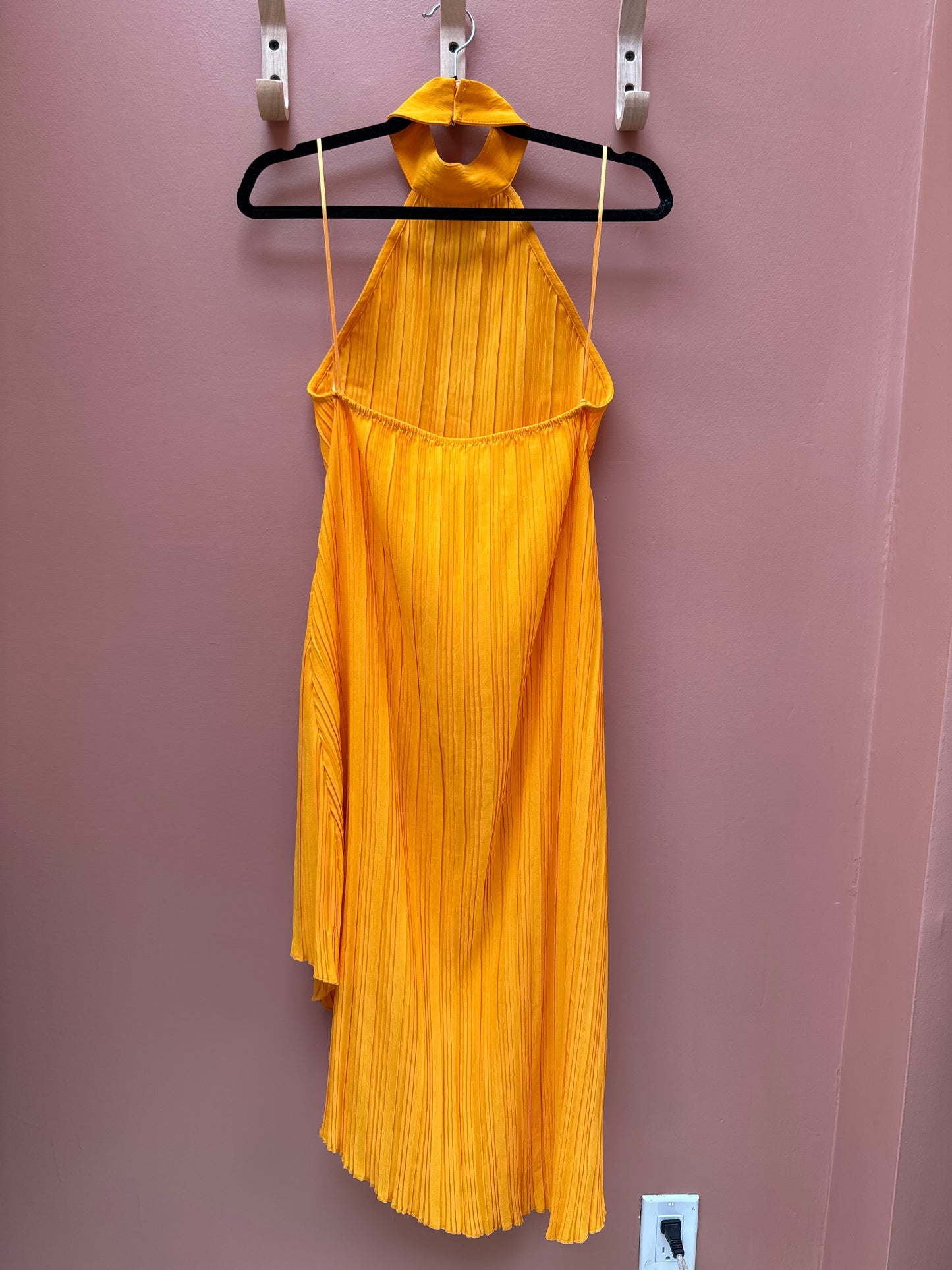 Zara Yellow Pleated Dress
