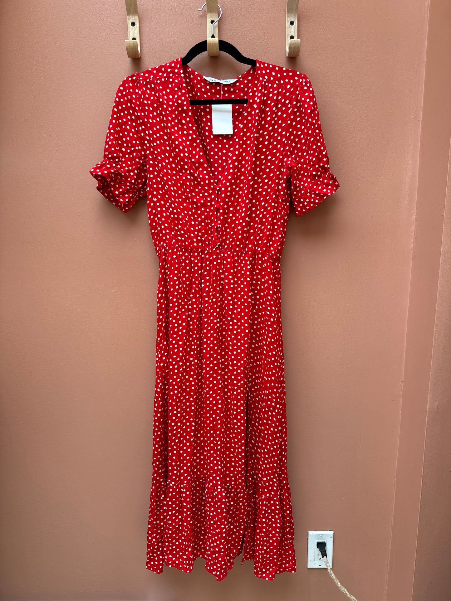 Zara Red Midi Dress