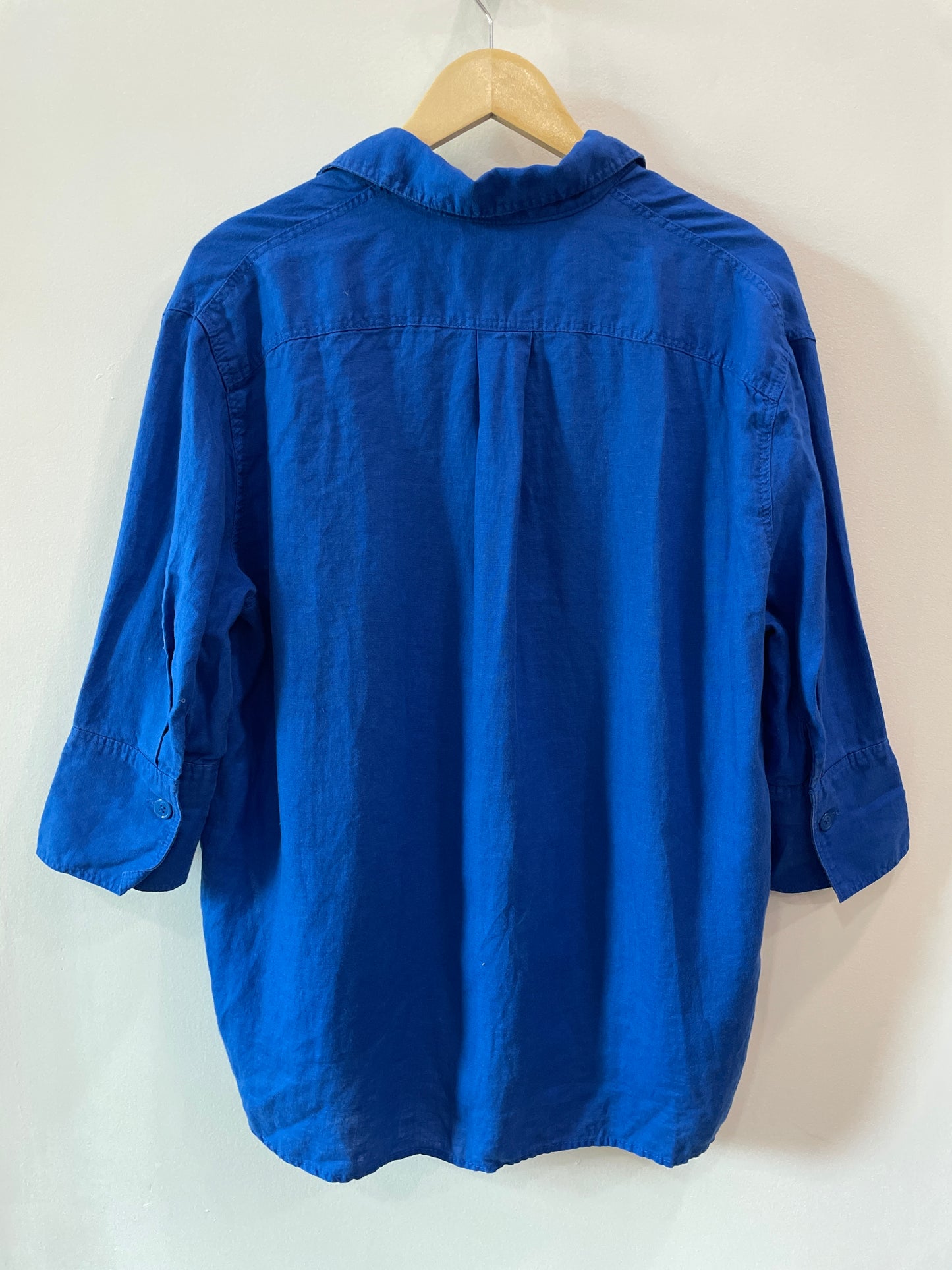 Zara Blue Linen Button Up