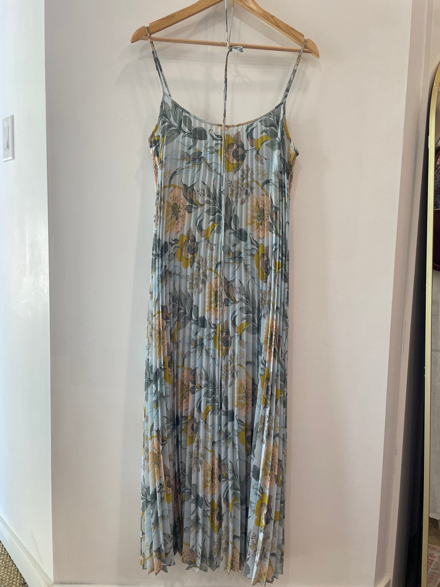 Vince Floral Pleated Dress