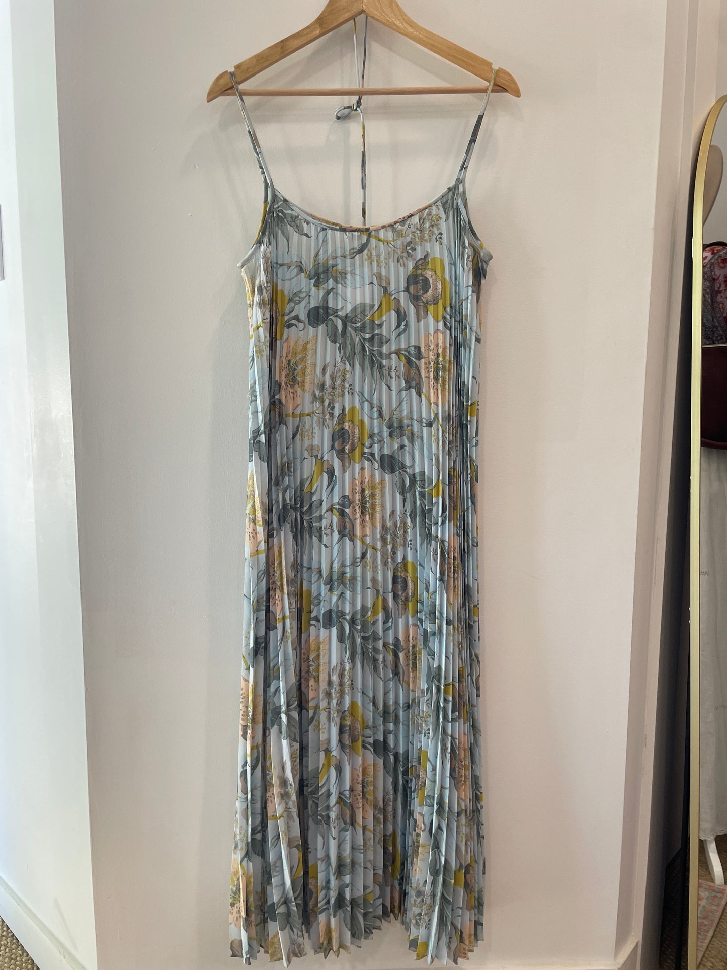 Vince Floral Pleated Dress