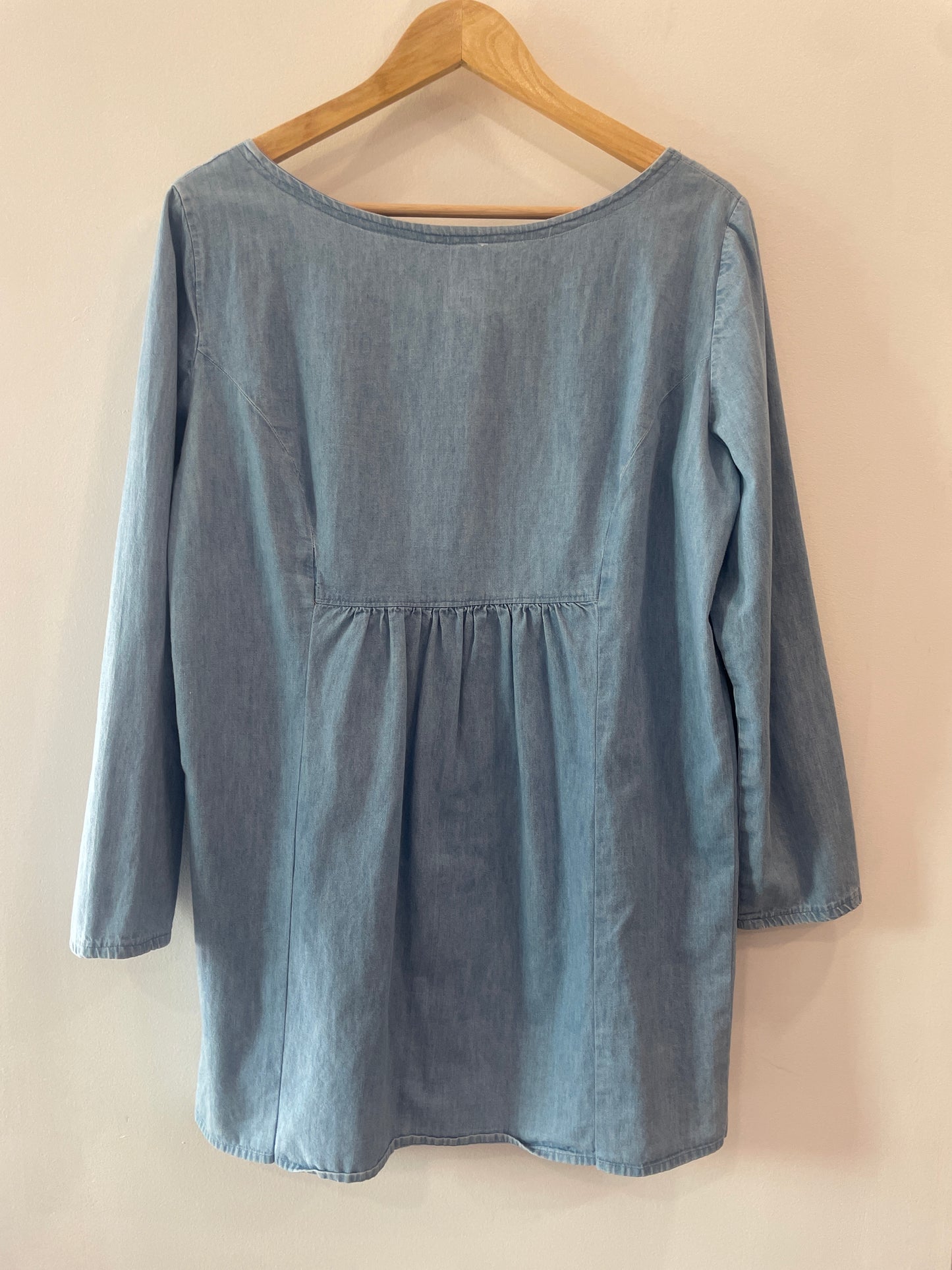 Denim Tiered Mini Dress
