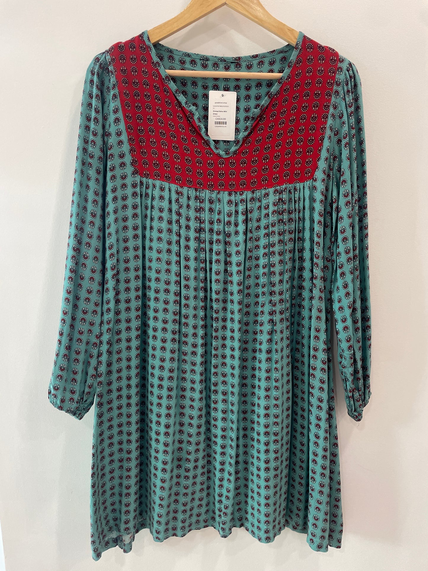 Printed Boho Mini Dress