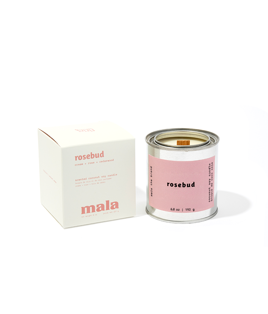 Rosebud | Coconut-Soy Wax Candle : Classic Wood Wick