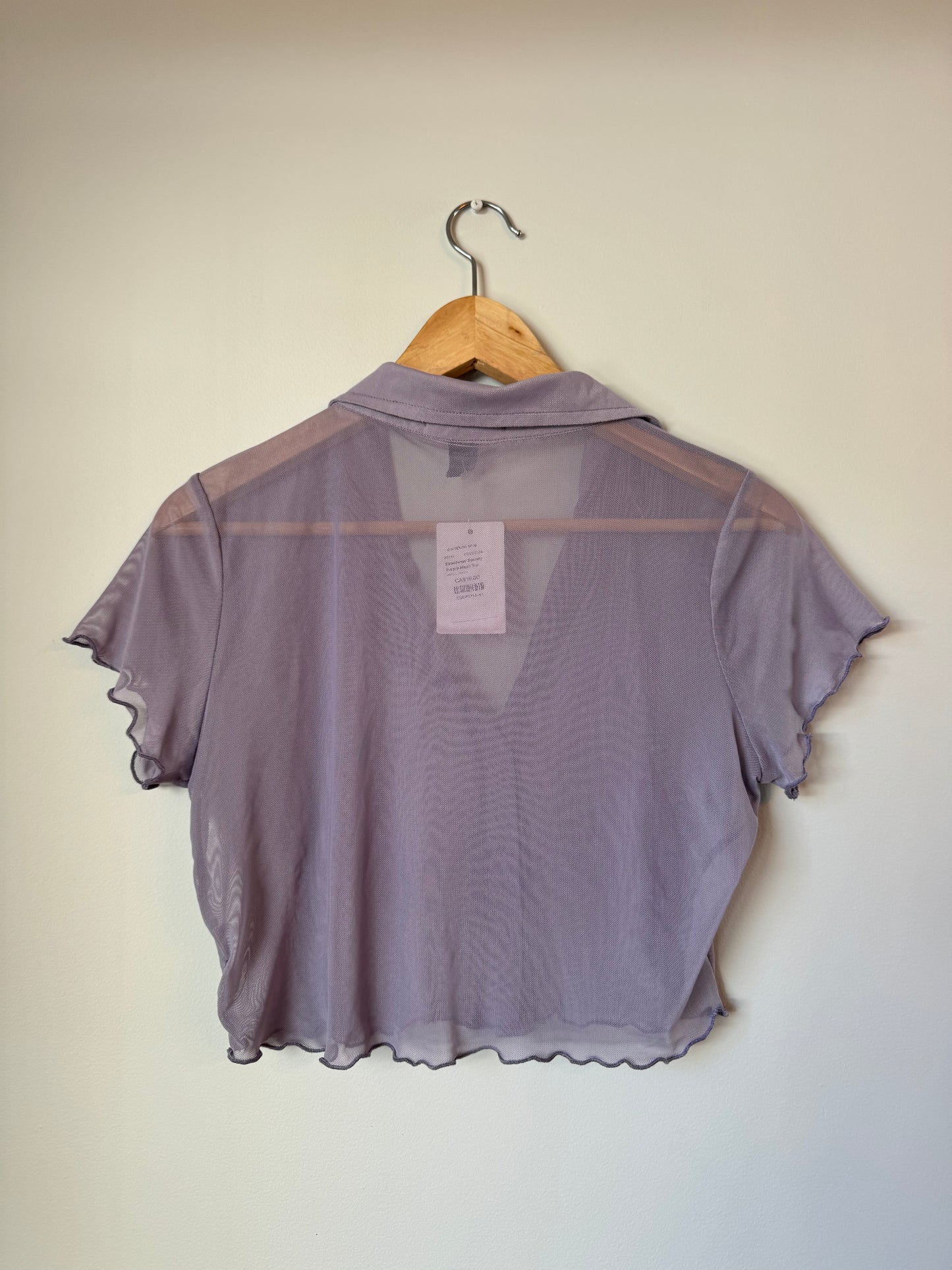 Streetwear Society Purple Mesh Top