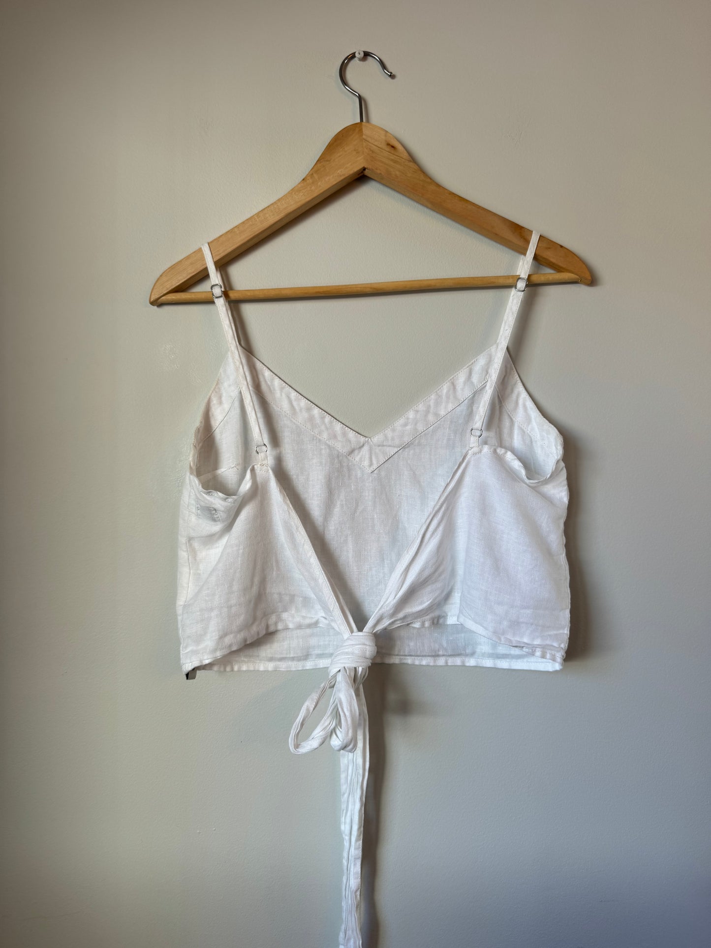 Rhythm White Linen Wrap Tank