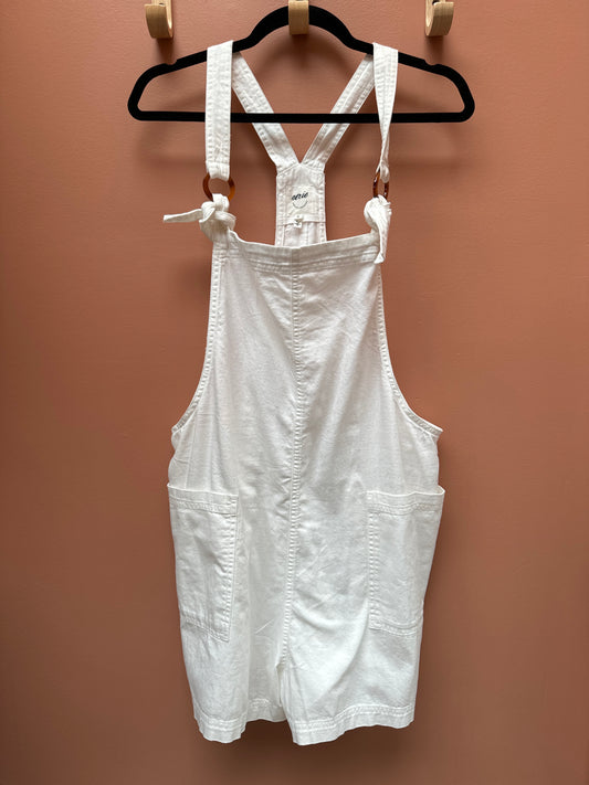Aerie White Overall Romper