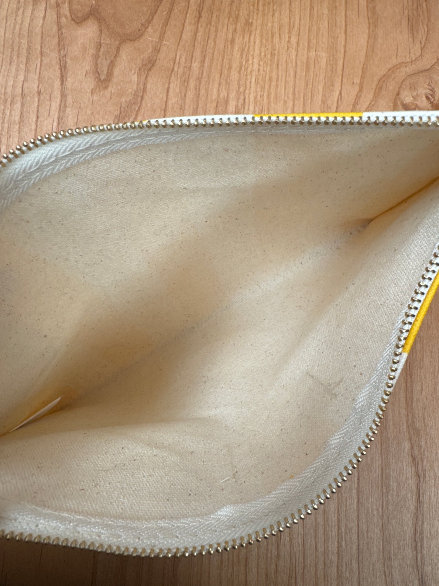 Sezane Yellow Zip Pouch
