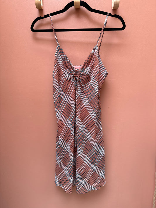 Pink Printed Tank Dress