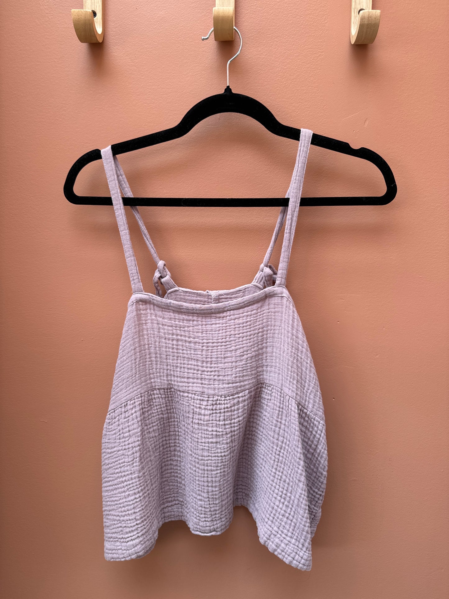 handmade purple muslin tank