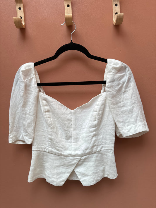 Wilfred Linen Crop Blouse