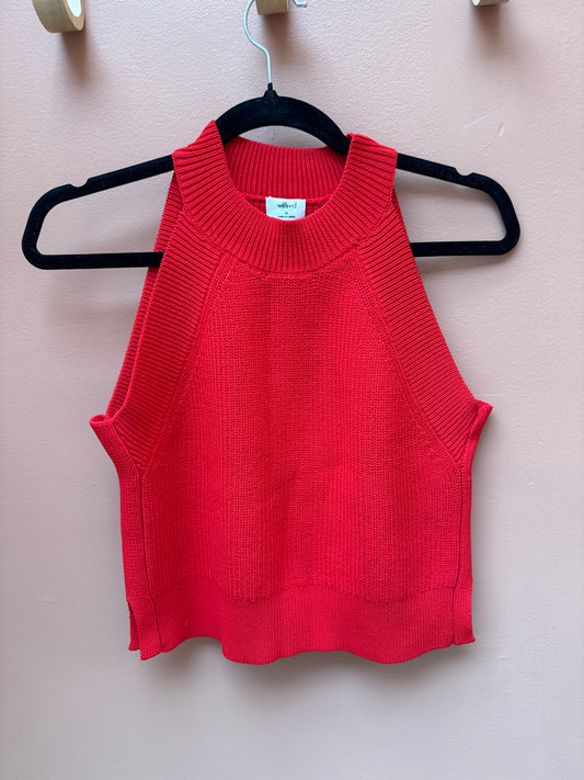 wilfred red knit tank