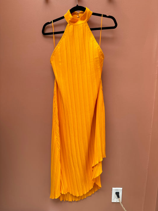 Zara Yellow Pleated Dress