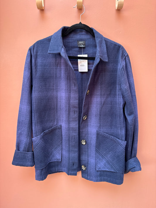 RVCA Blue Plaid Jacket