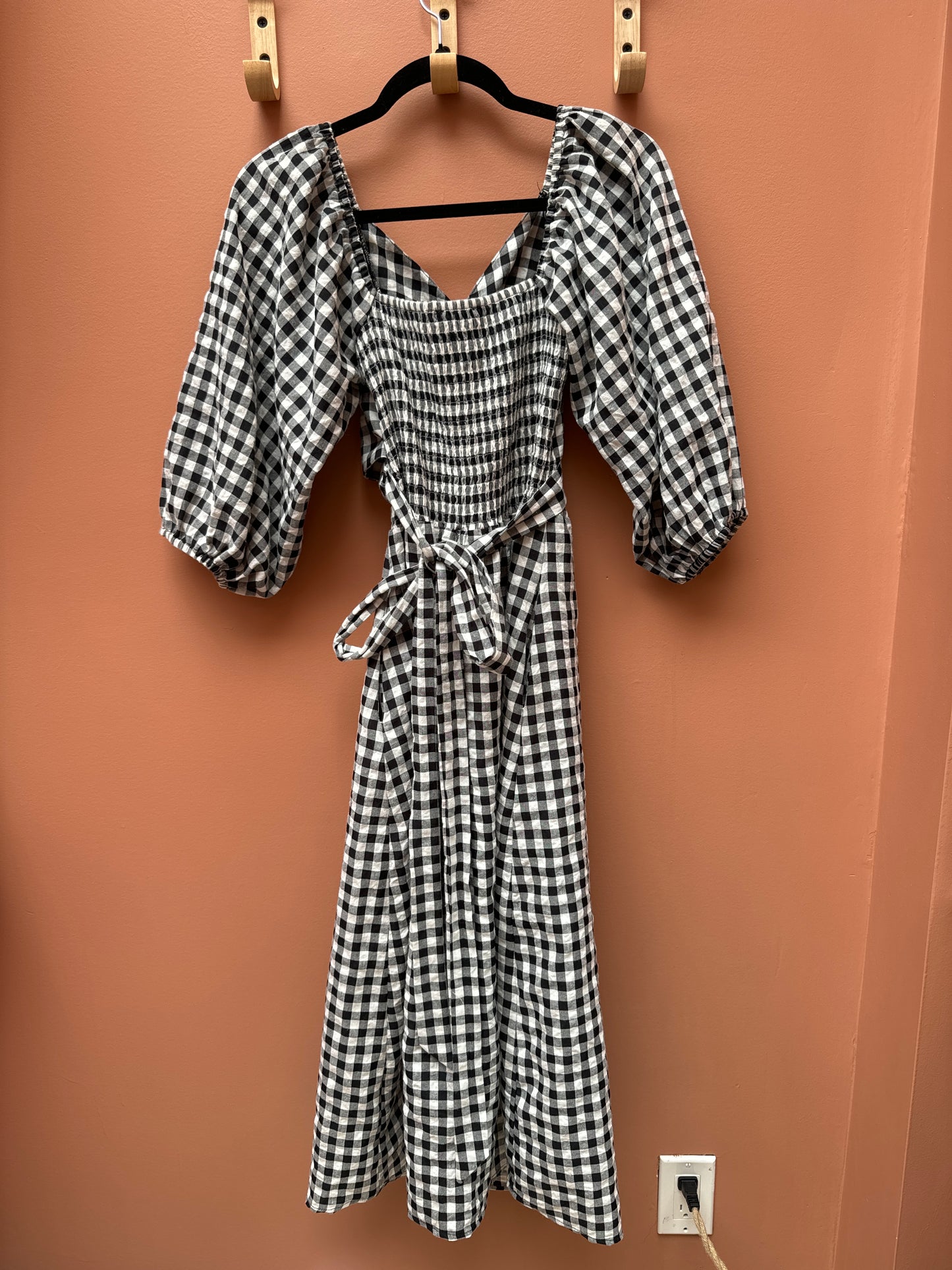Paper Heart Gingham Midi Dress