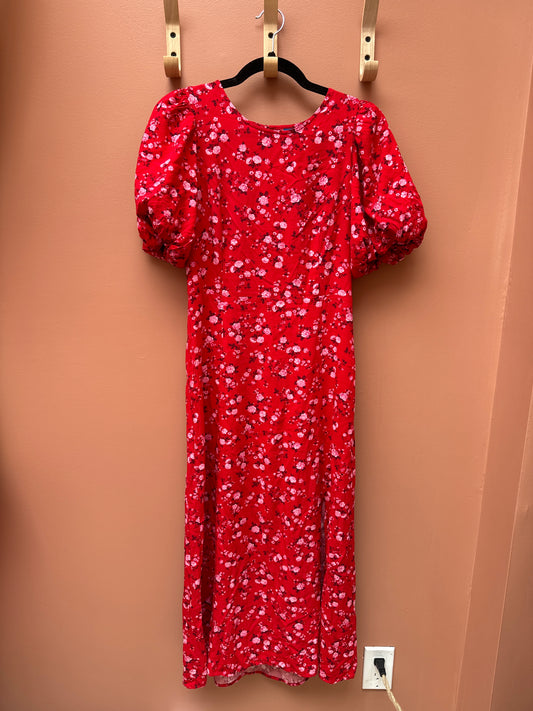 Old Navy Red Floral Dress