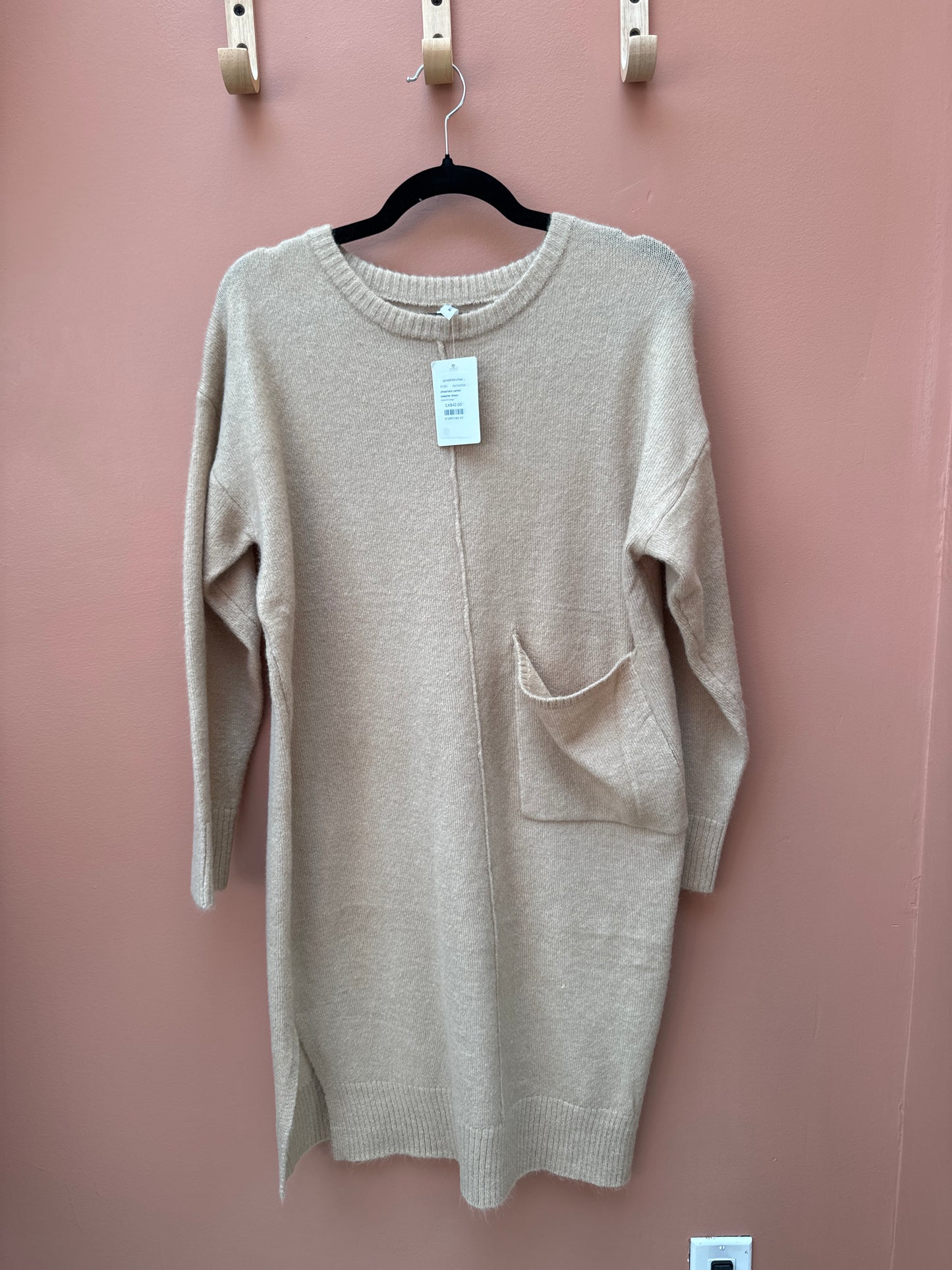 dreamers camel sweater dress