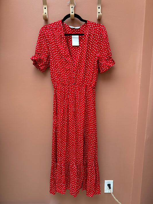 Zara Red Midi Dress