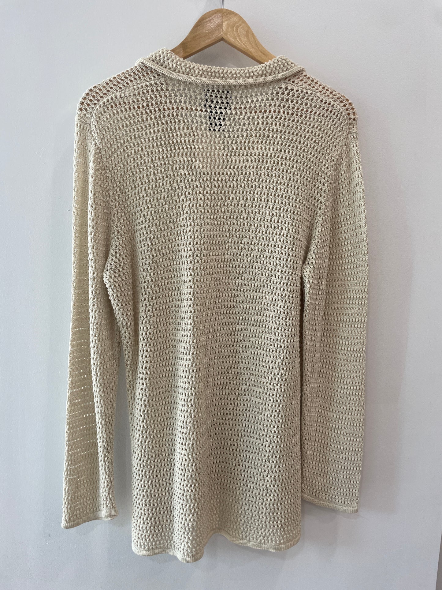 Vintage Crochet Collared LS