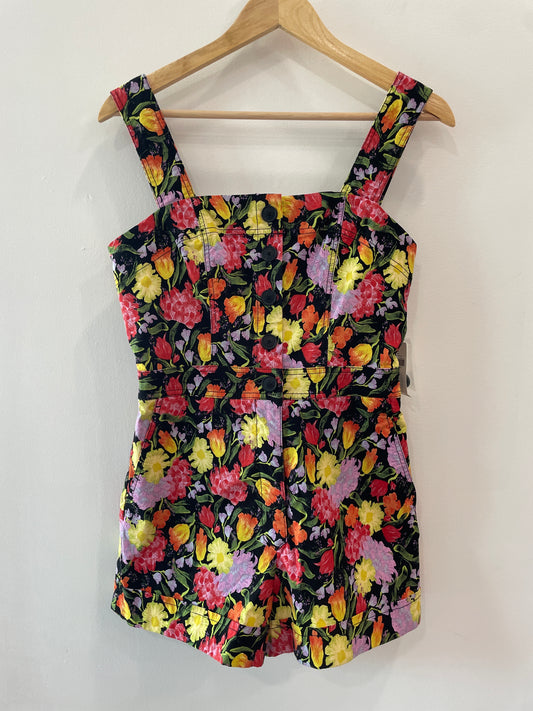 Anthropologie Floral Overalls