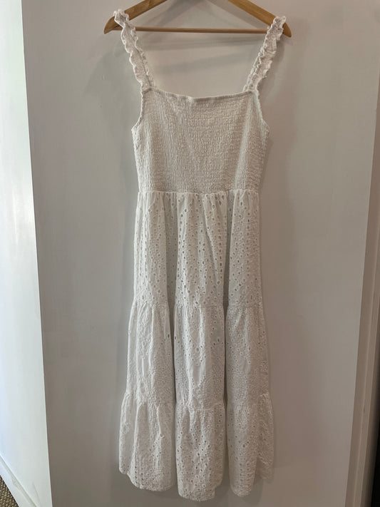 Devoted White Eyelet Dress