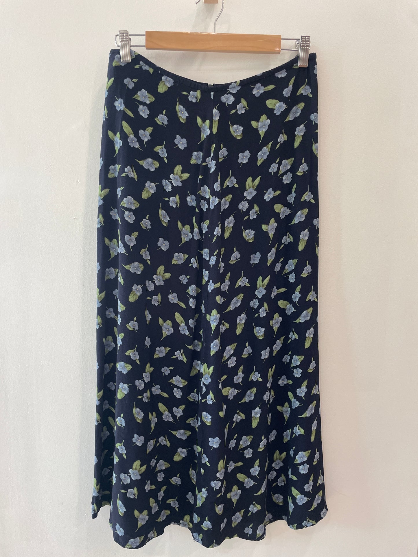 Jones Blue Floral Midi Skirt