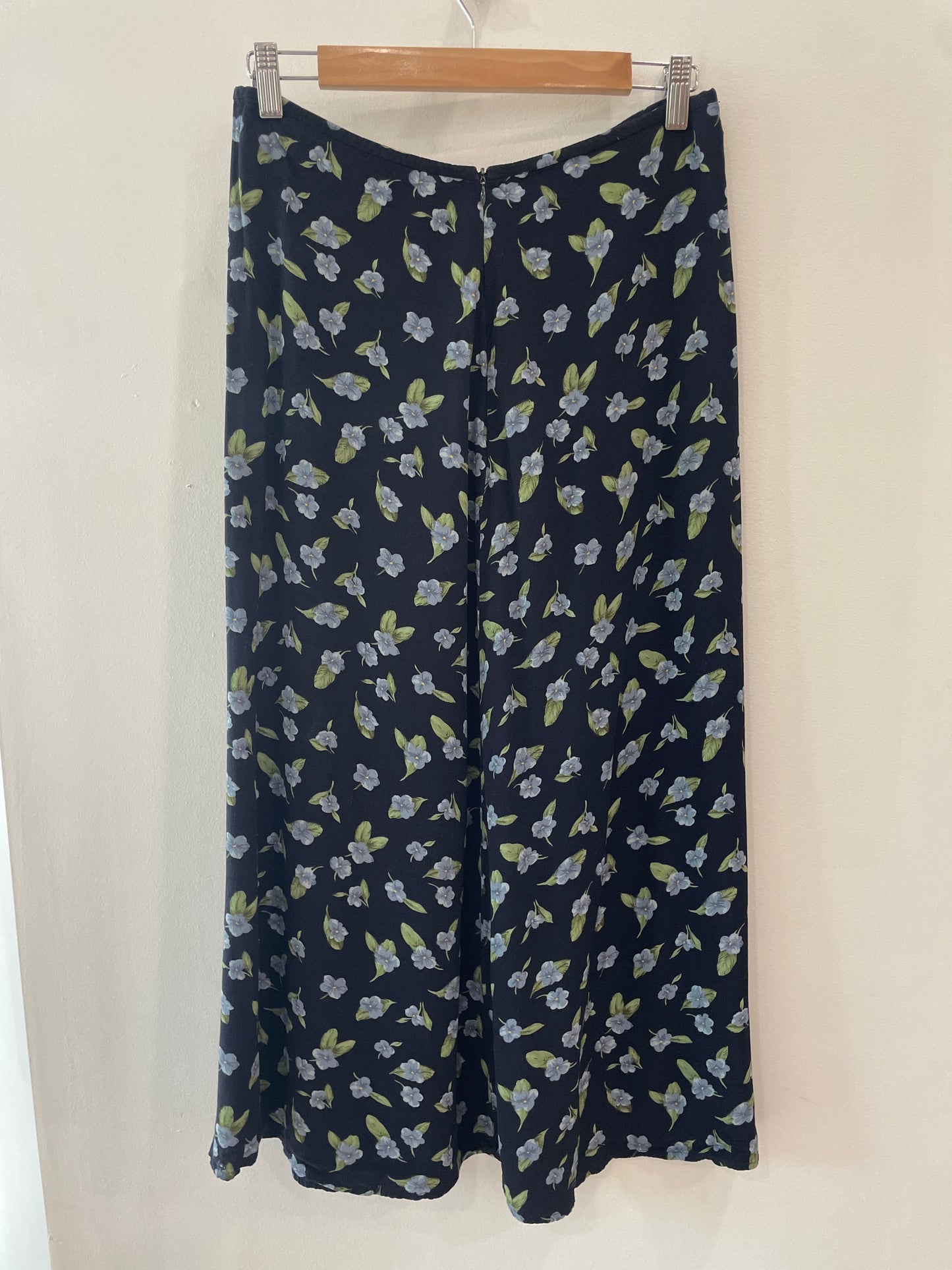 Jones Blue Floral Midi Skirt