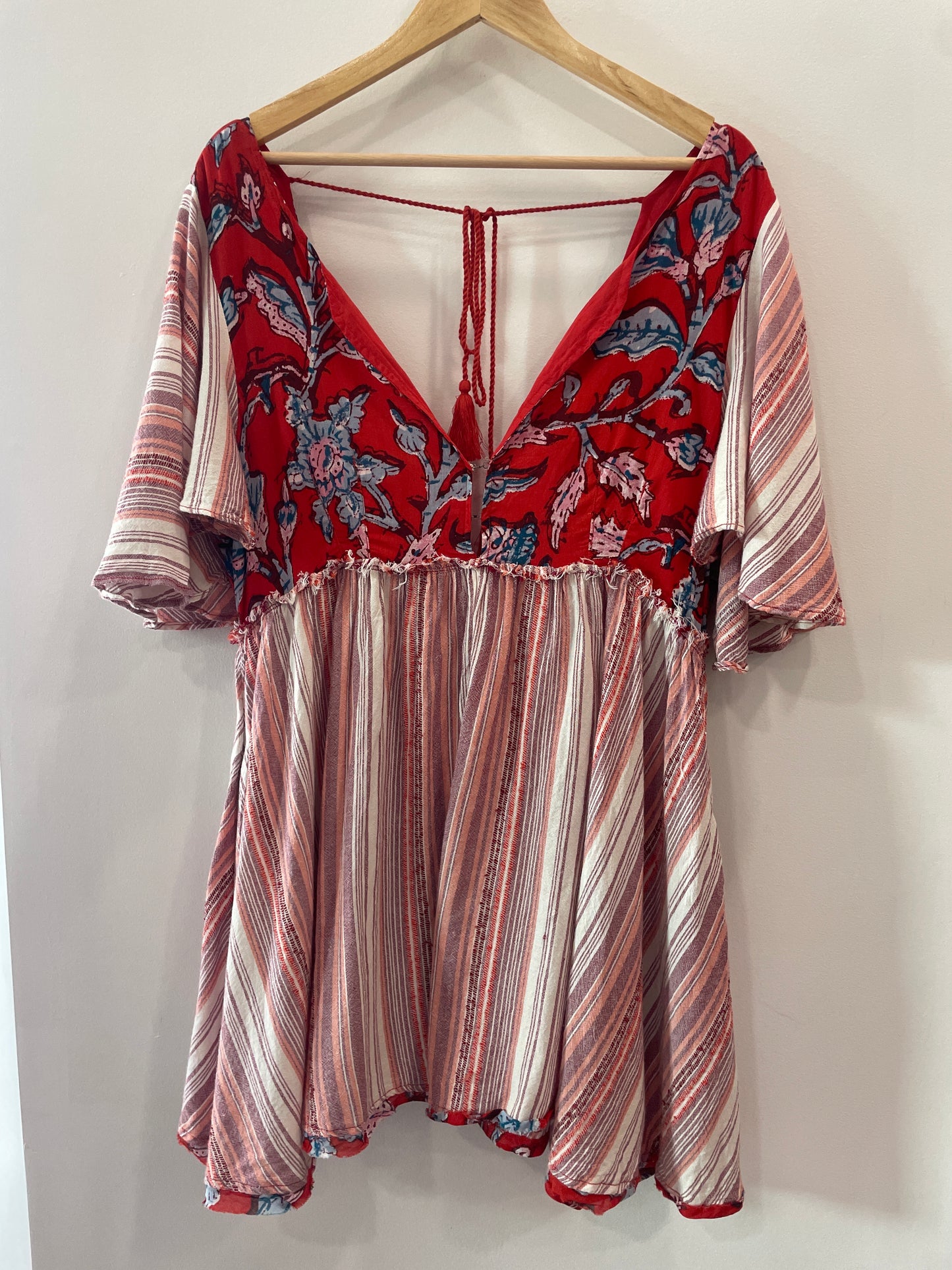 Free People Red Striped Dress