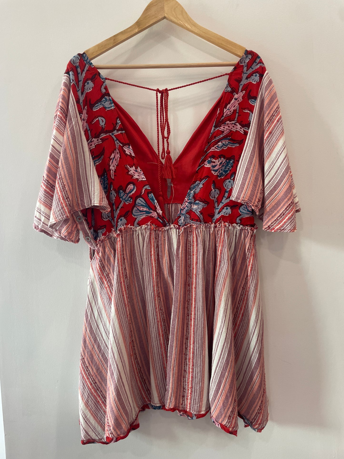 Free People Red Striped Dress