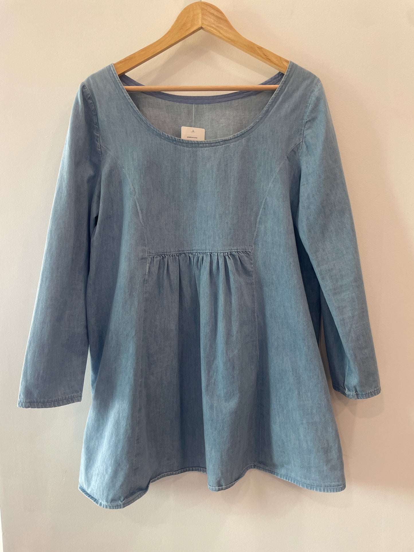 Denim Tiered Mini Dress