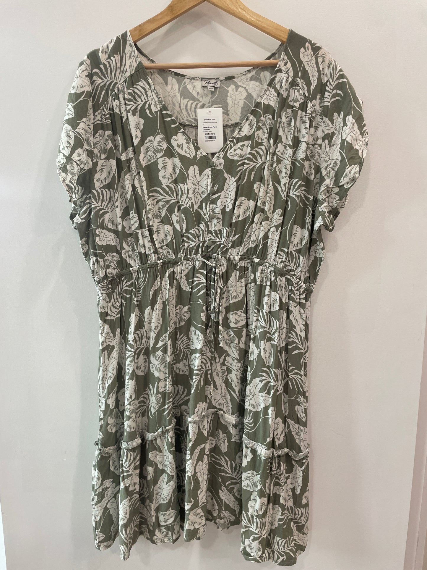Kismet Green Floral Mini Dress