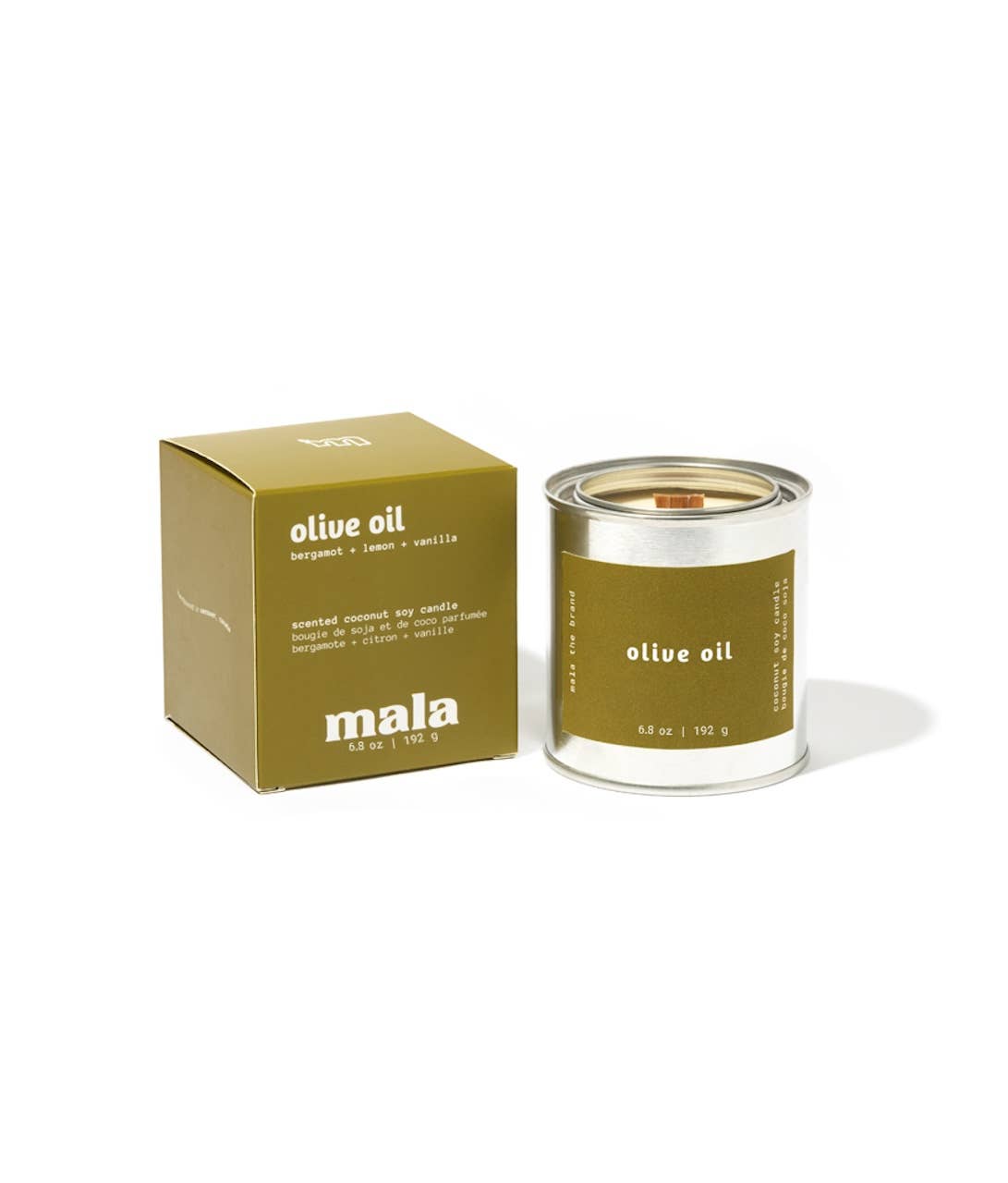 Olive Oil | Coconut-Soy Wax Candle : Wood Wick
