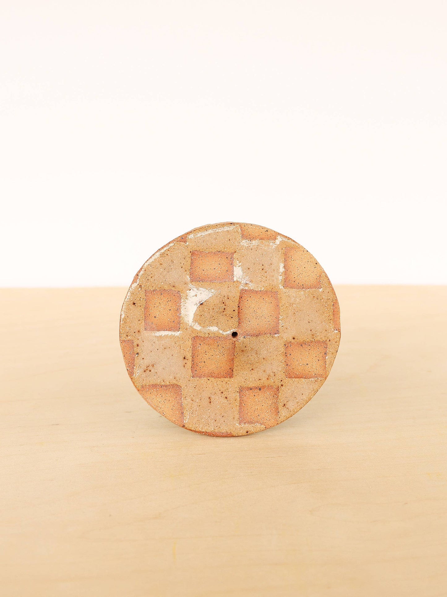 Checkerboard Ceramic Incense Holder - 2 Colours: White
