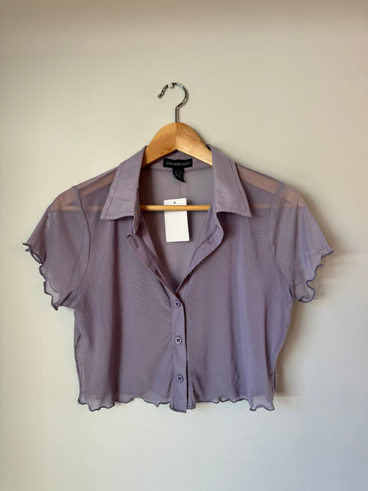 Streetwear Society Purple Mesh Top