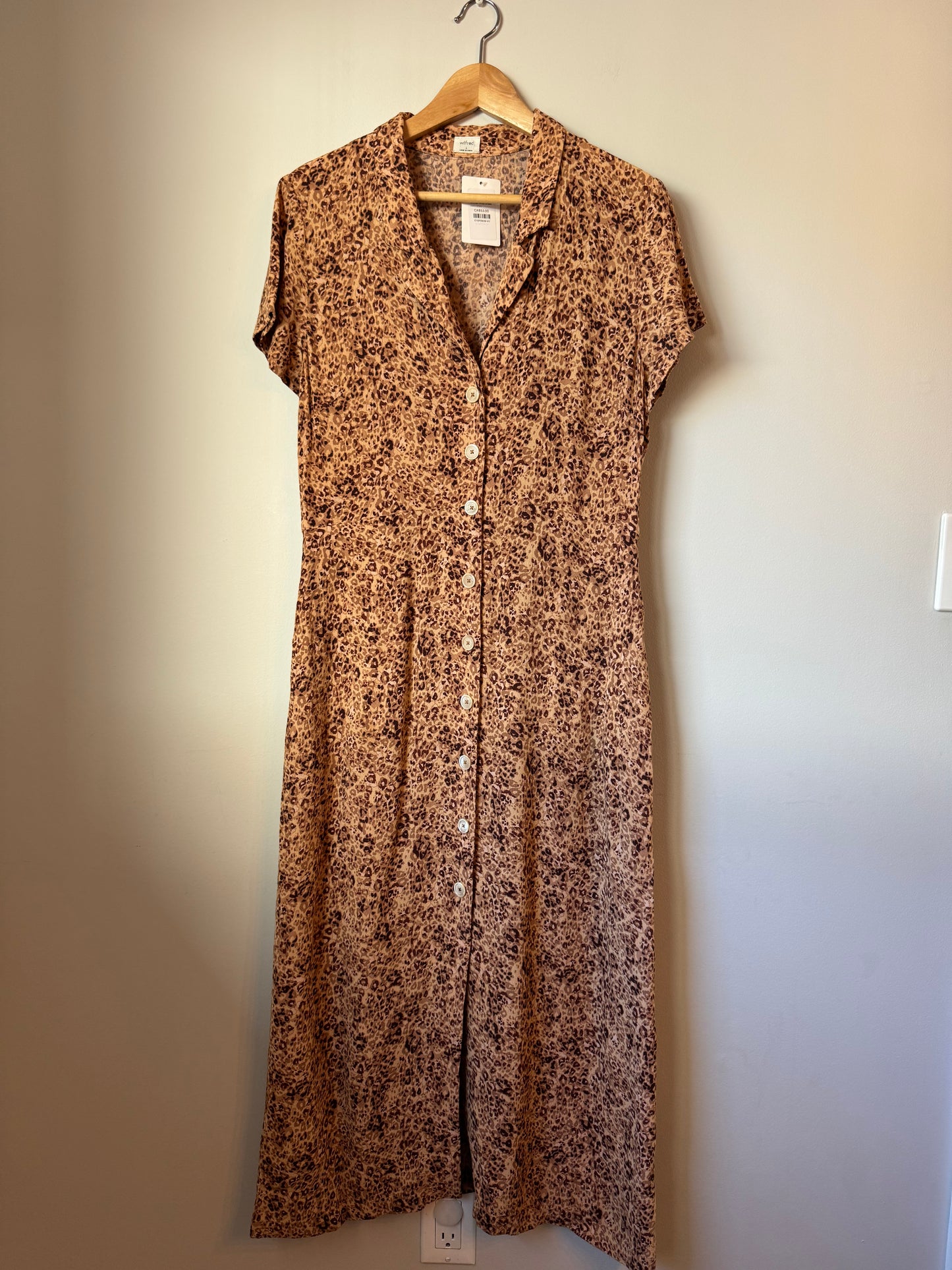 Wilfred Button Front Printed Dress