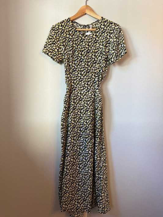 RVCA yellow floral midi dress