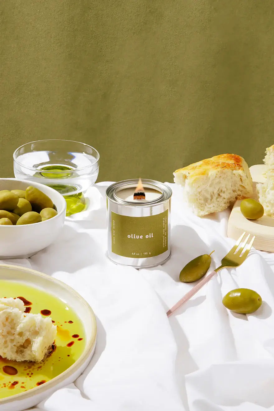 Olive Oil | Coconut-Soy Wax Candle : Classic Cotton Wick